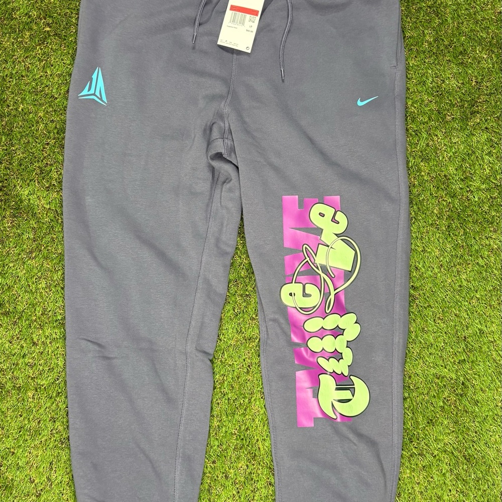 Nike Ja Morant Fleece Basketball Jogger Pants FZ1043-573 Dark Raisin Size L